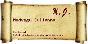Medvegy Julianna névjegykártya